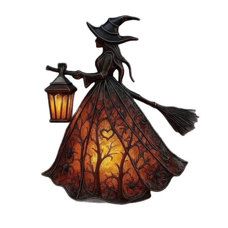 Lighting Decor - Witch Resin Tabletop Night Light with