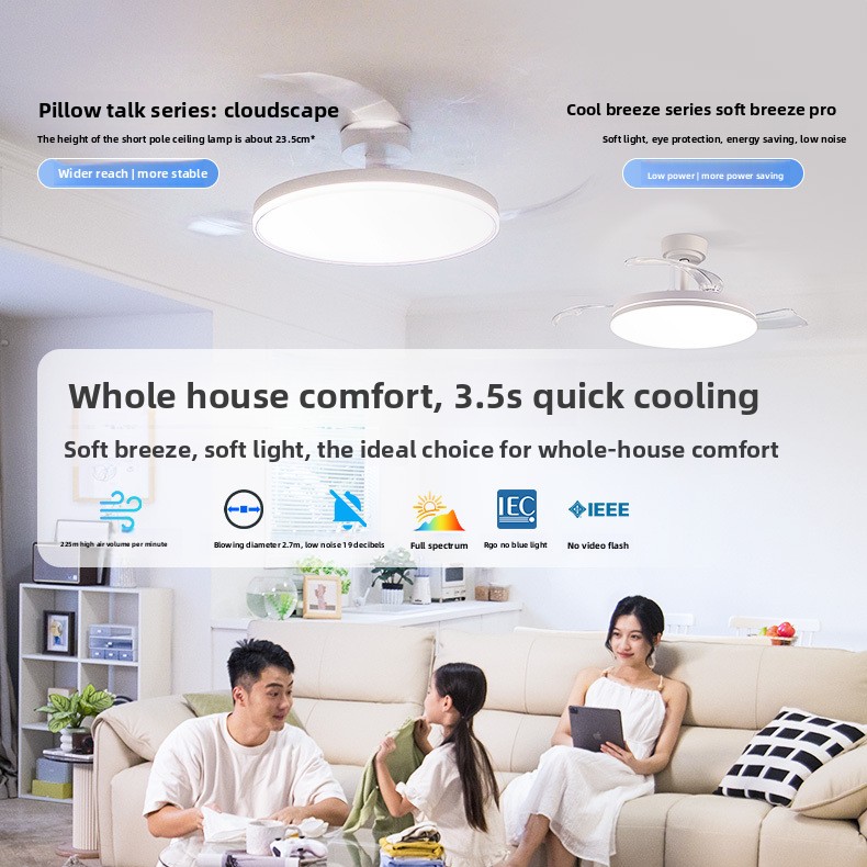 Decor Lighting Fans - Simple Ceiling Fan Light Household Chandelier