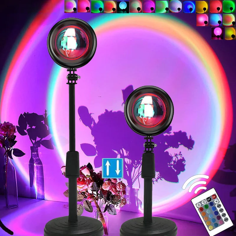 Decor Lighting Table Lamps - Ins Sunset Projector Lamp Rainbow Atmosphere
