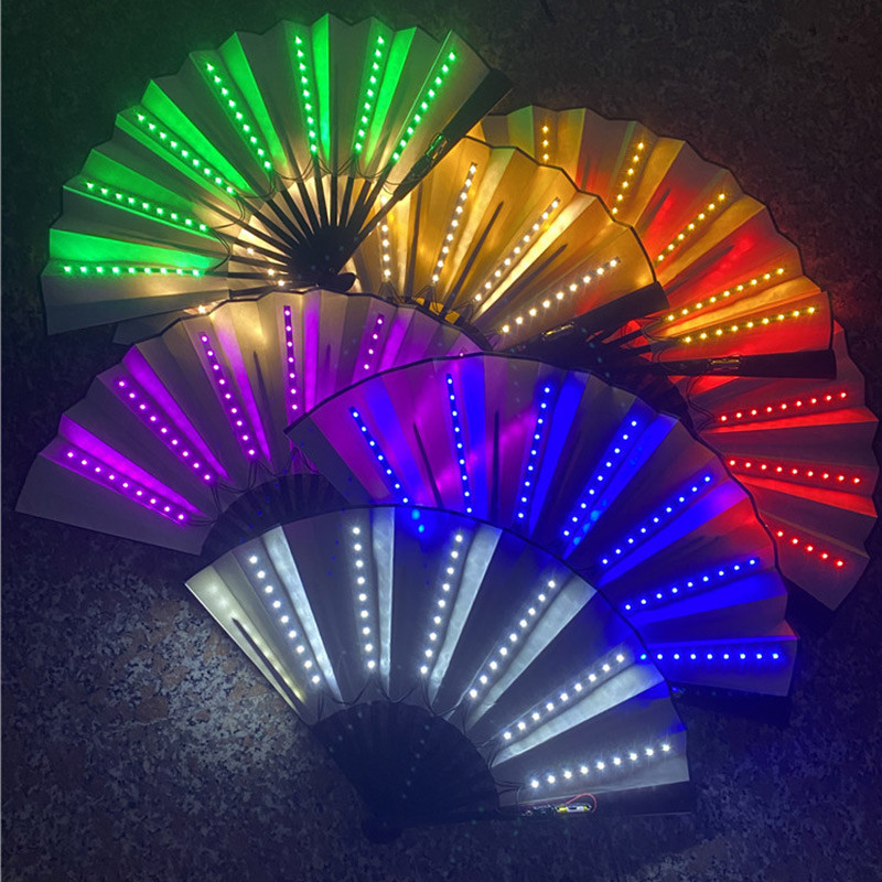 Decor Lighting Fans - Folding Hand Fan With Led Light