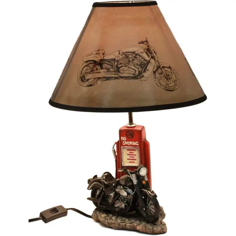 Lighting Decor - Vintage Retro Black Motorcycle Gas Pump