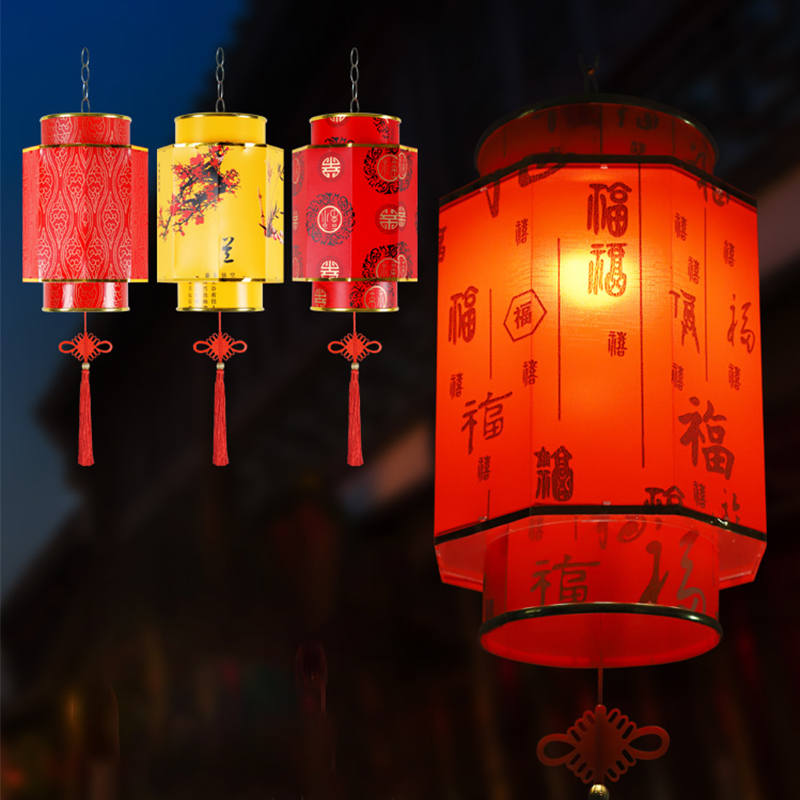 Restaurant Lighting Decoration - Chinese Red Lantern Chandelier Manual Material