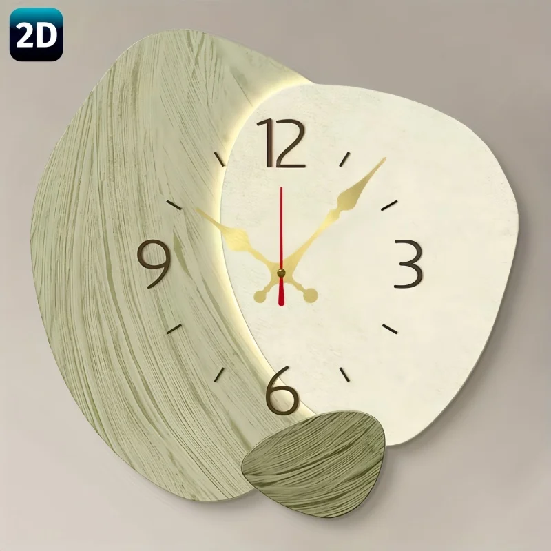2D Flat, Wooden Silent Wall Cl - Lighting Home Decor Wall Clocks recension och pris