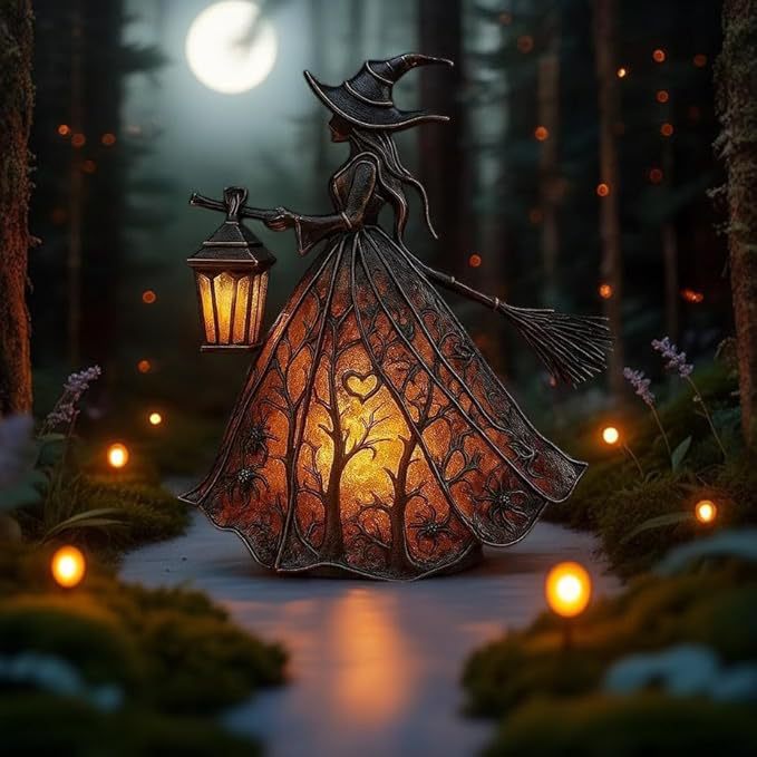 Witch Resin Tabletop Night Lig - Lighting Decor recension och pris