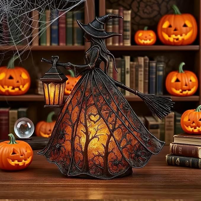 Witch Resin Tabletop Night Lig - Lighting Decor recension och pris