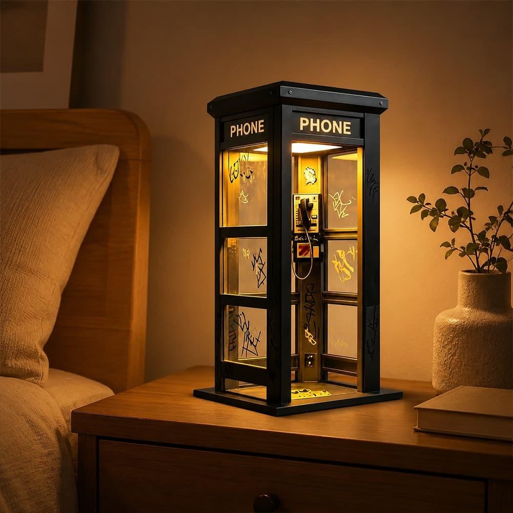 Retro Graffiti Phone Booth Tab - Lighting Decoration In Bedroom recension och pris