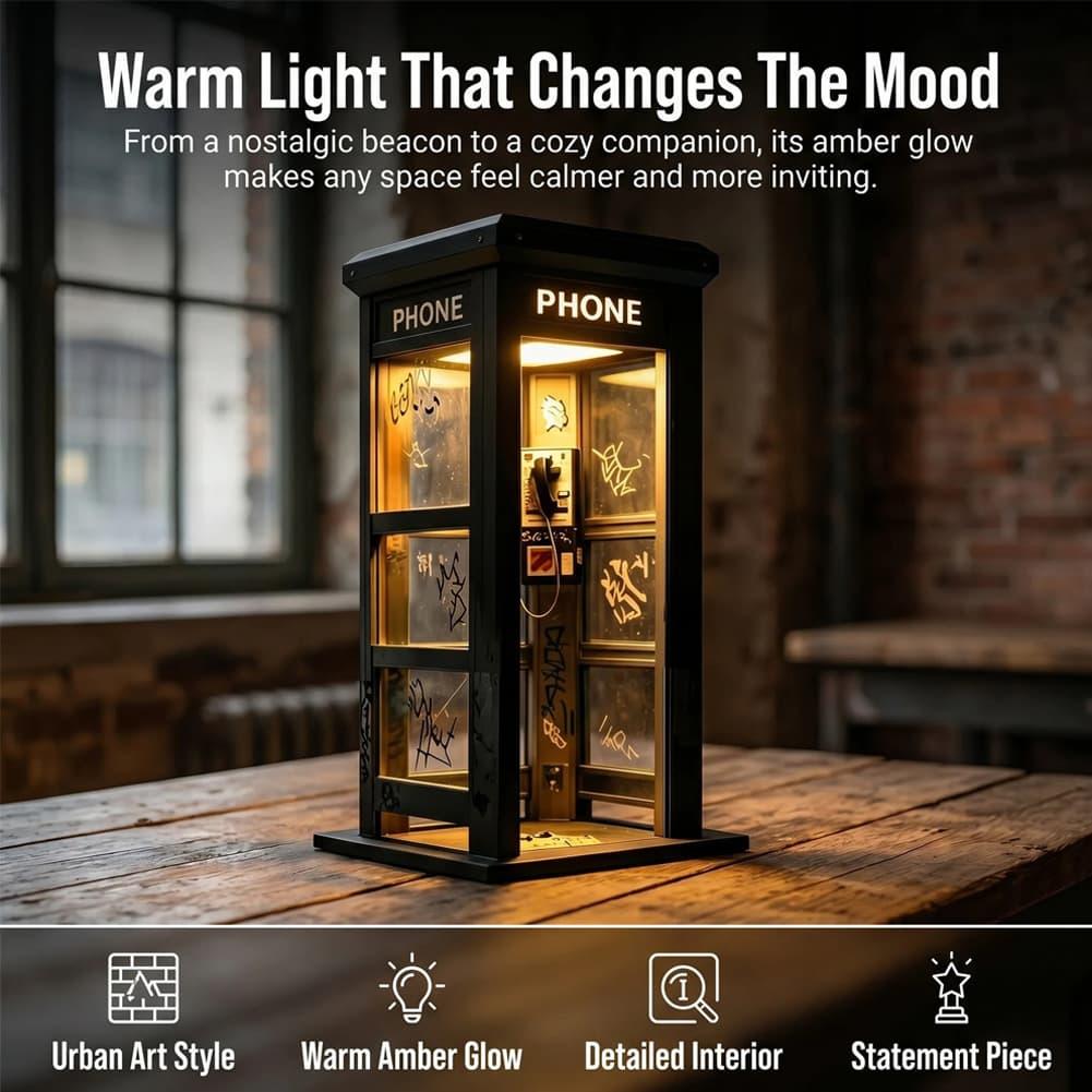 Retro Graffiti Phone Booth Tab - Lighting Decoration In Bedroom recension och pris