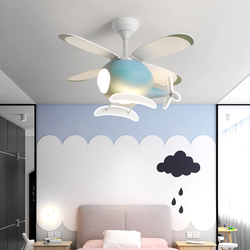 Modern Creative Cartoon Plane  - Decor Lighting Fans recension och pris