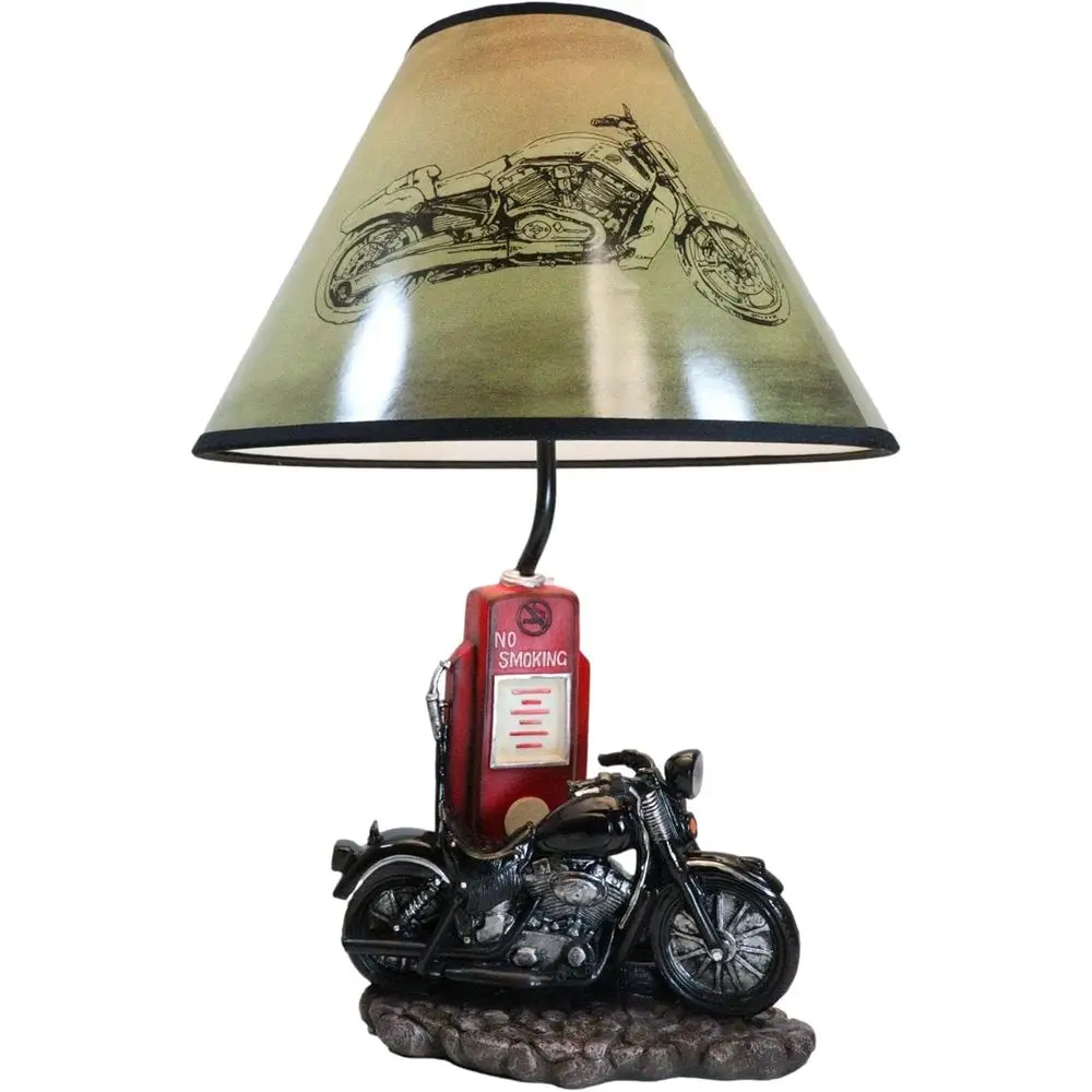 Vintage Retro Black Motorcycle - Lighting Decor recension och pris