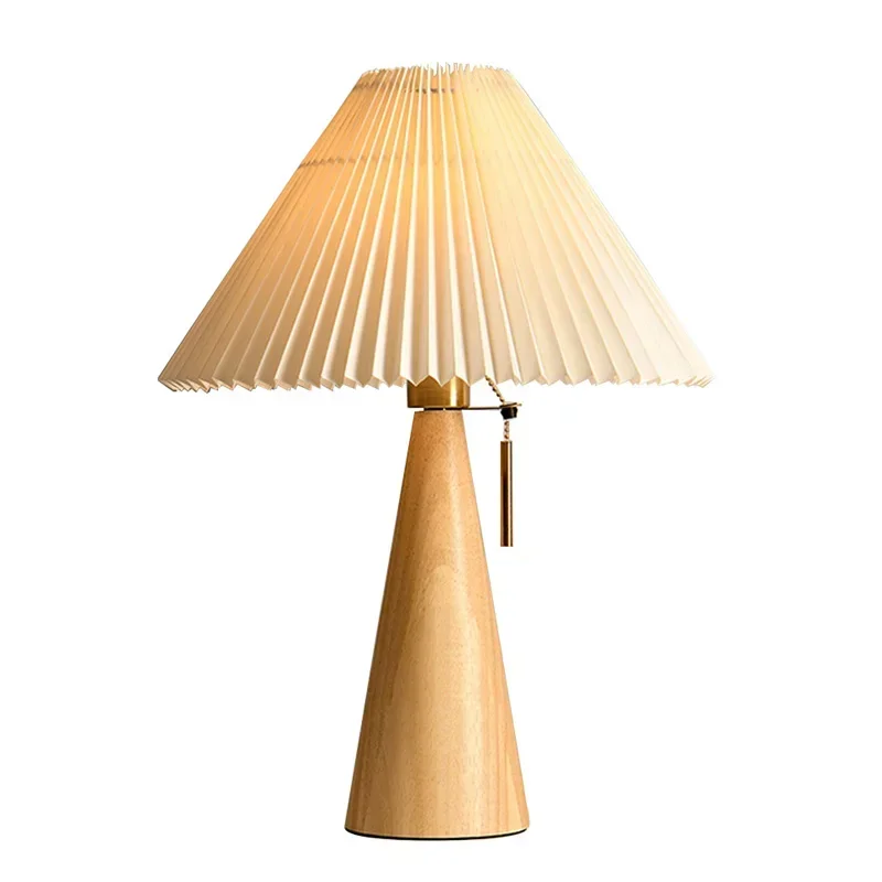 Retro Pleated Table Lamp Nordi - Lighting Decoration In Bedroom recension och pris
