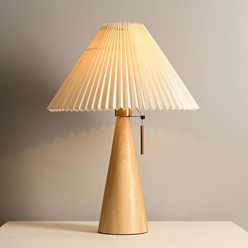 Retro Pleated Table Lamp Nordi - Lighting Decoration In Bedroom recension och pris
